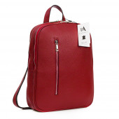 Rucsac laptop 14 inch din piele naturala DiAmanti Rovereto Rosso